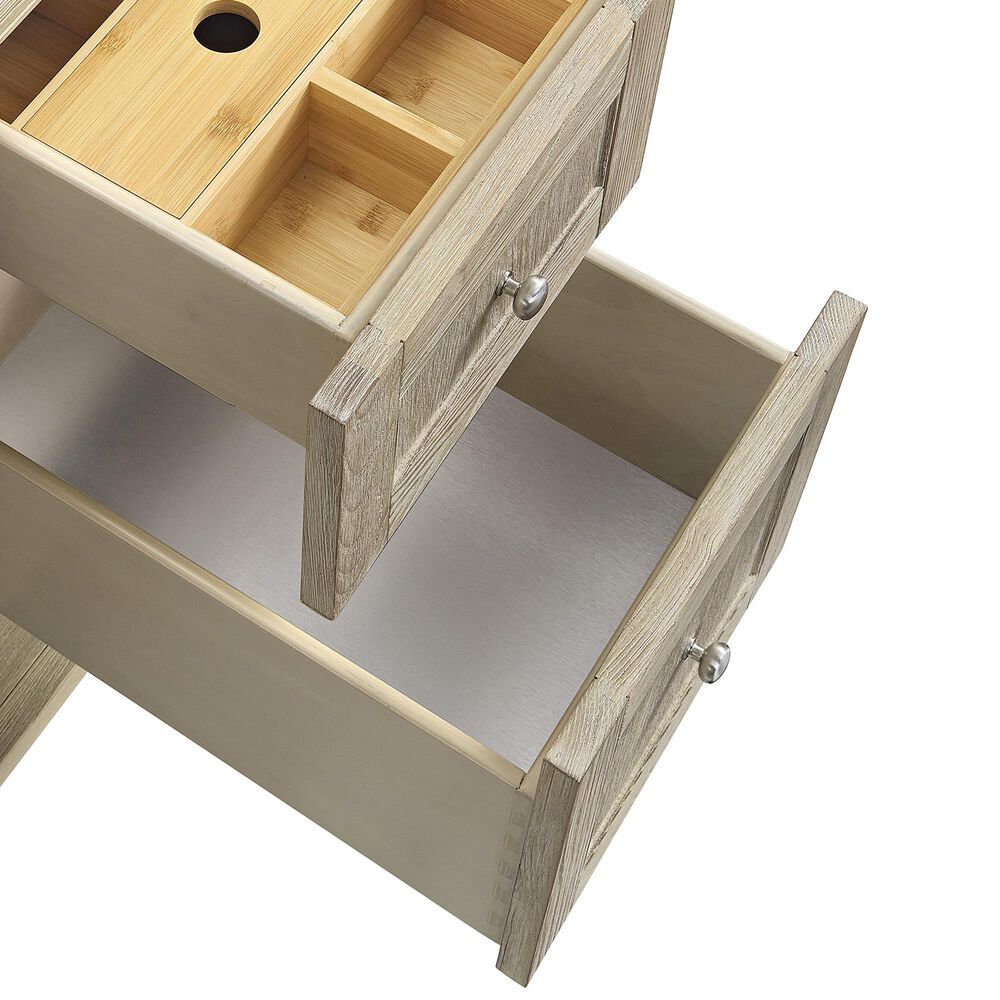 James Martin Vanities Breckenridge 48" Single Bathroom Vanity in Whitewashed Oak with 3 cm Eternal Jasmine Pearl Silestone Top, Rectangular Sink and FreePower Wireless Charger, , large