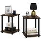 HOMLUX 2-Tier End Table in Columbia Walnut and Black (Set of 2), , large