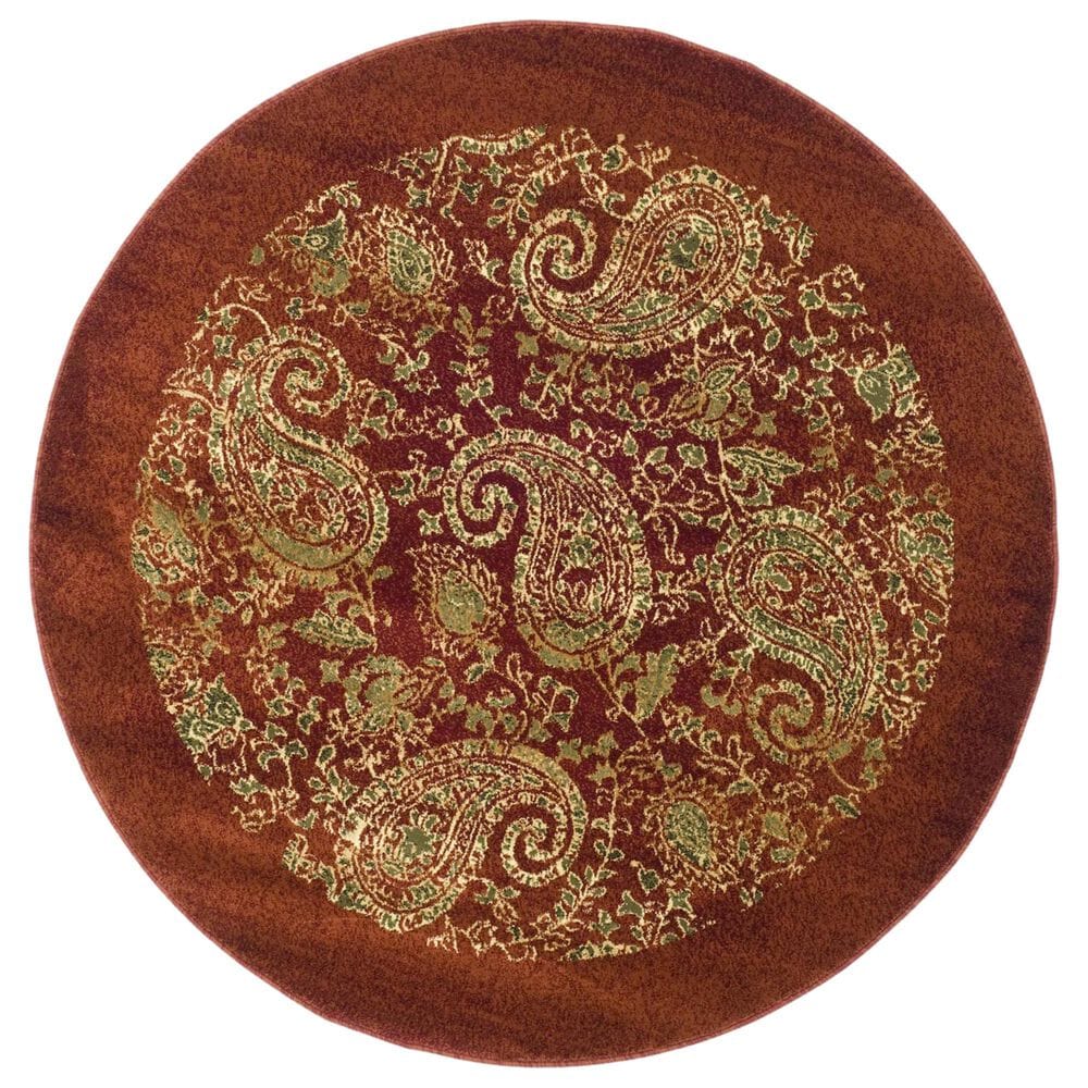 Safavieh Lyndhurst 5"3" Round Red and Multicolor Area Rug, , large