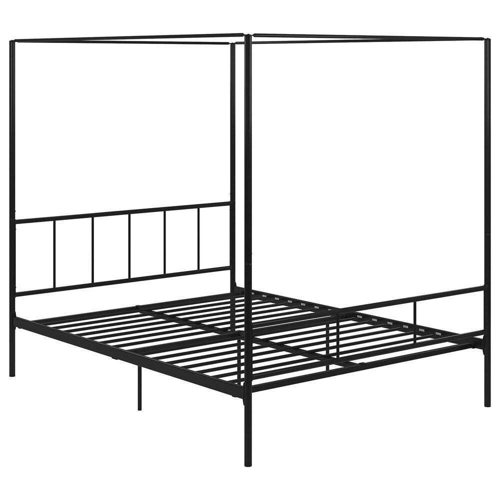 Novogratz Marion Queen Canopy Bed in Black, , large