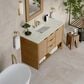 James Martin Solene 48" Single Bathroom Vanity in Seaside Oak with 3 cm Victorian Silver Quartz Top, Rectangular Sink and FreePower Wireless Charger, , large