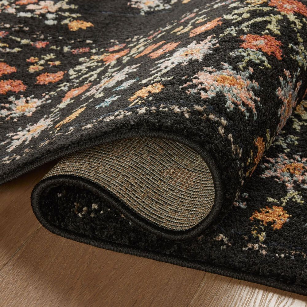Rifle Paper Co Laurel Eleanor 7&#39;10&quot; x 10&#39; Black Area Rug, , large