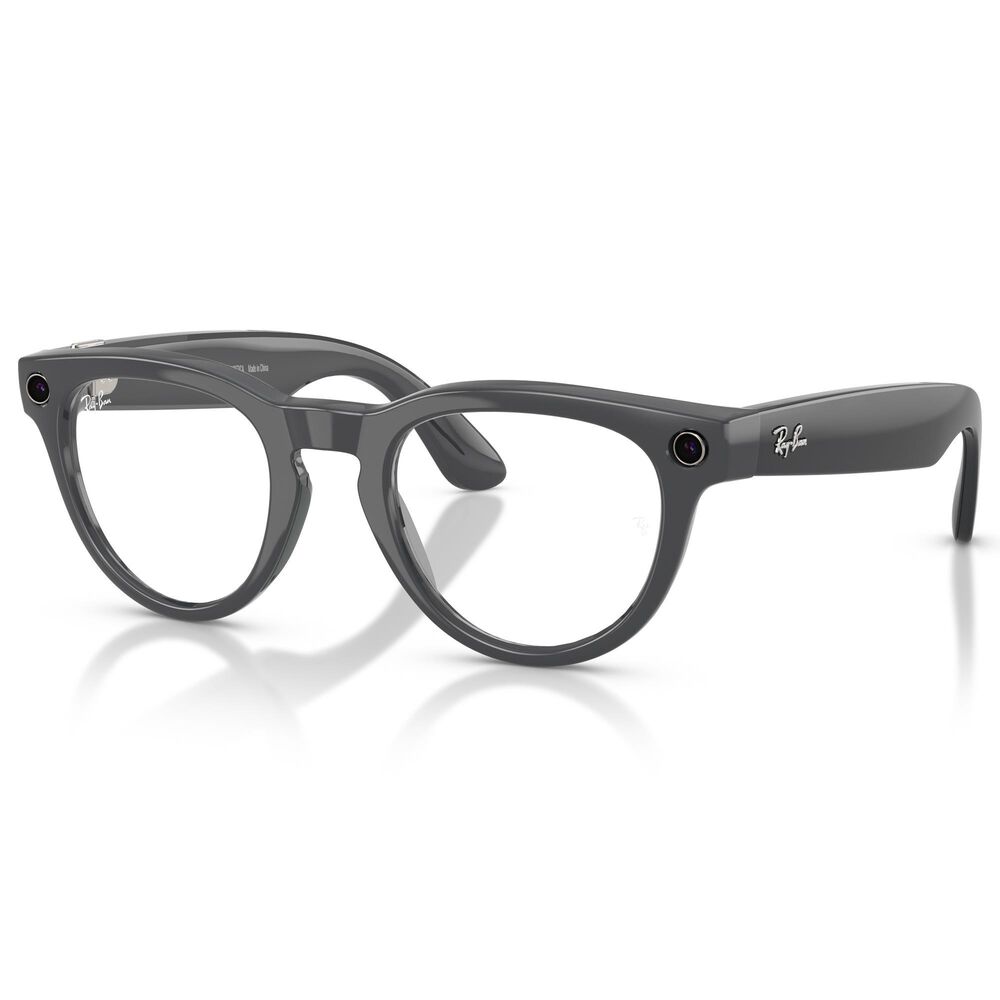 Rayban Glasses Headliner Gen 2 Sunglasses with Clear and Emerald Transitions Lenses in Shiny Asteroid Grey, , large