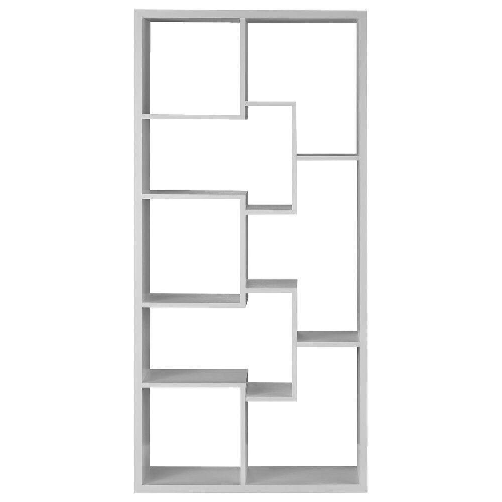 Furniture of America Zayas 12-Shelf Bookcase in White, , large