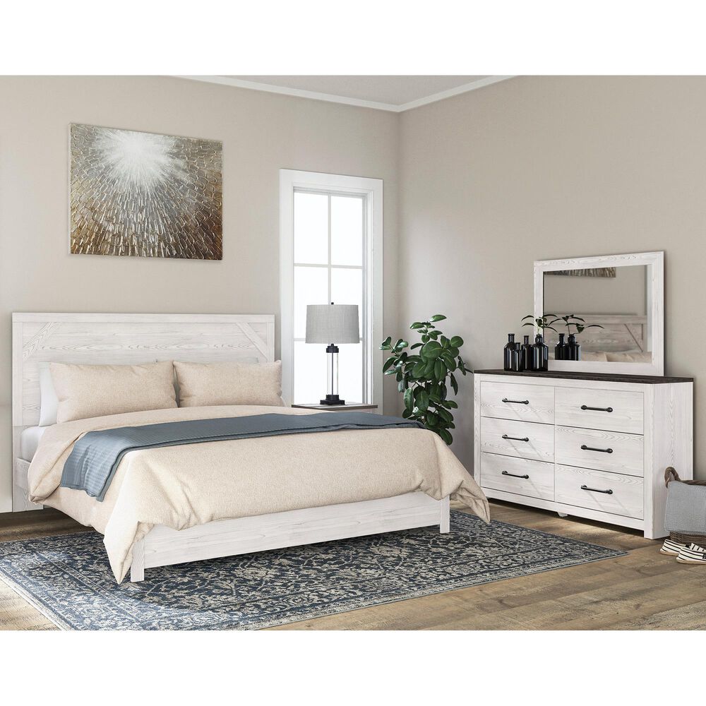 Ashley Gerridan 3 Piece King Bedroom Set in White and Gray, , large