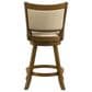 Armen Living Aiden Swivel Counter Height Stool with Gray Upholstery in Sepia Brown, , large