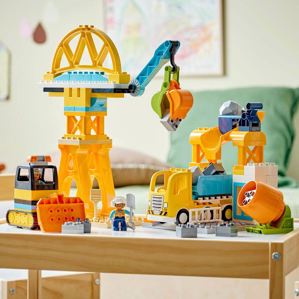 LEGO Duplo 3-In-1 Construction Site and Vehicles Building Set, , large