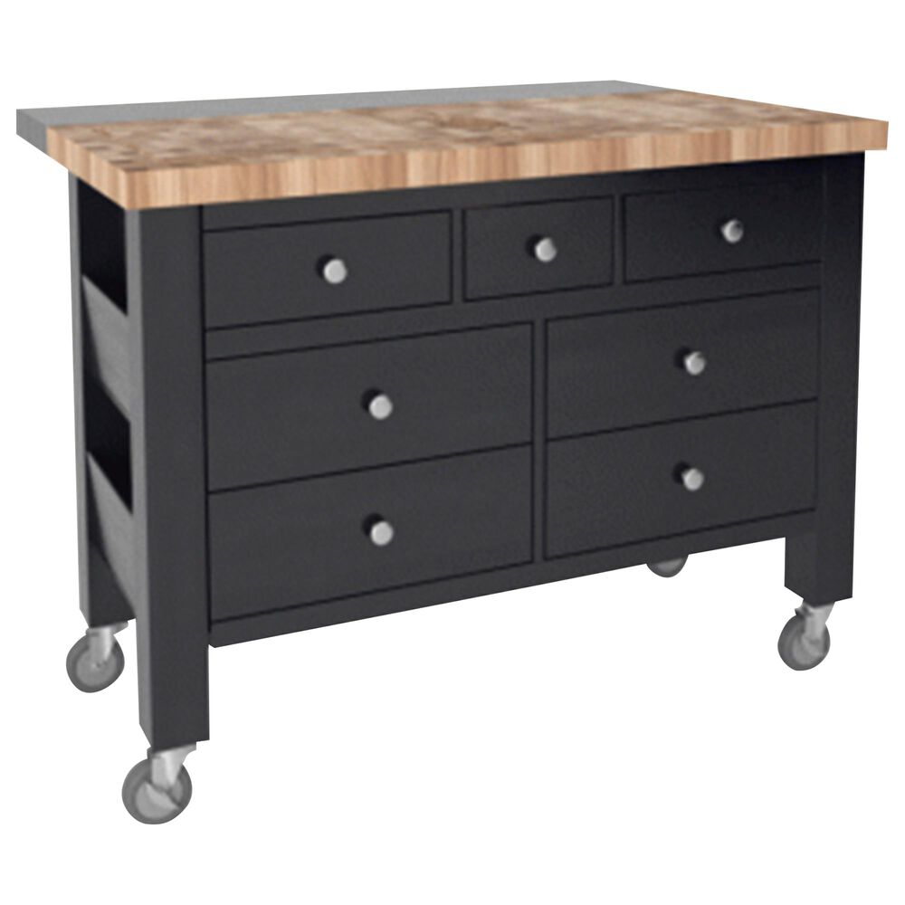 Declan Dining Kitchen Island in Royal Blue, , large