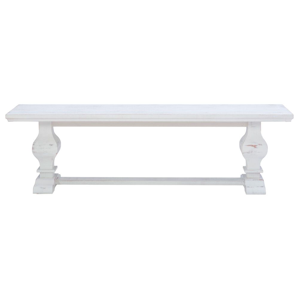 Linon Home Decor Mcleavy Bench in White, , large