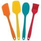 Mrs. Anderson"s 4-Piece Baking Mini Silicone Tool Set in Red, Orange, Yellow and Blue, , large