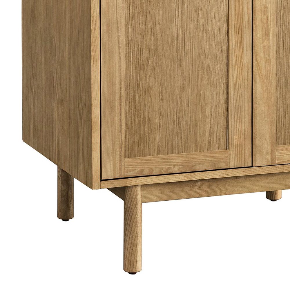 James Martin Vanities Laurent 30&quot; Single Bathroom Vanity in Light Natural Oak with 3 cm Carrara White Marble Top and Rectangular Sink, , large