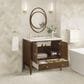 James Martin Vanities Myrrin 36" Vanity in Mid-Century Walnut with 3 cm Lime Delight Quartz Top, , large