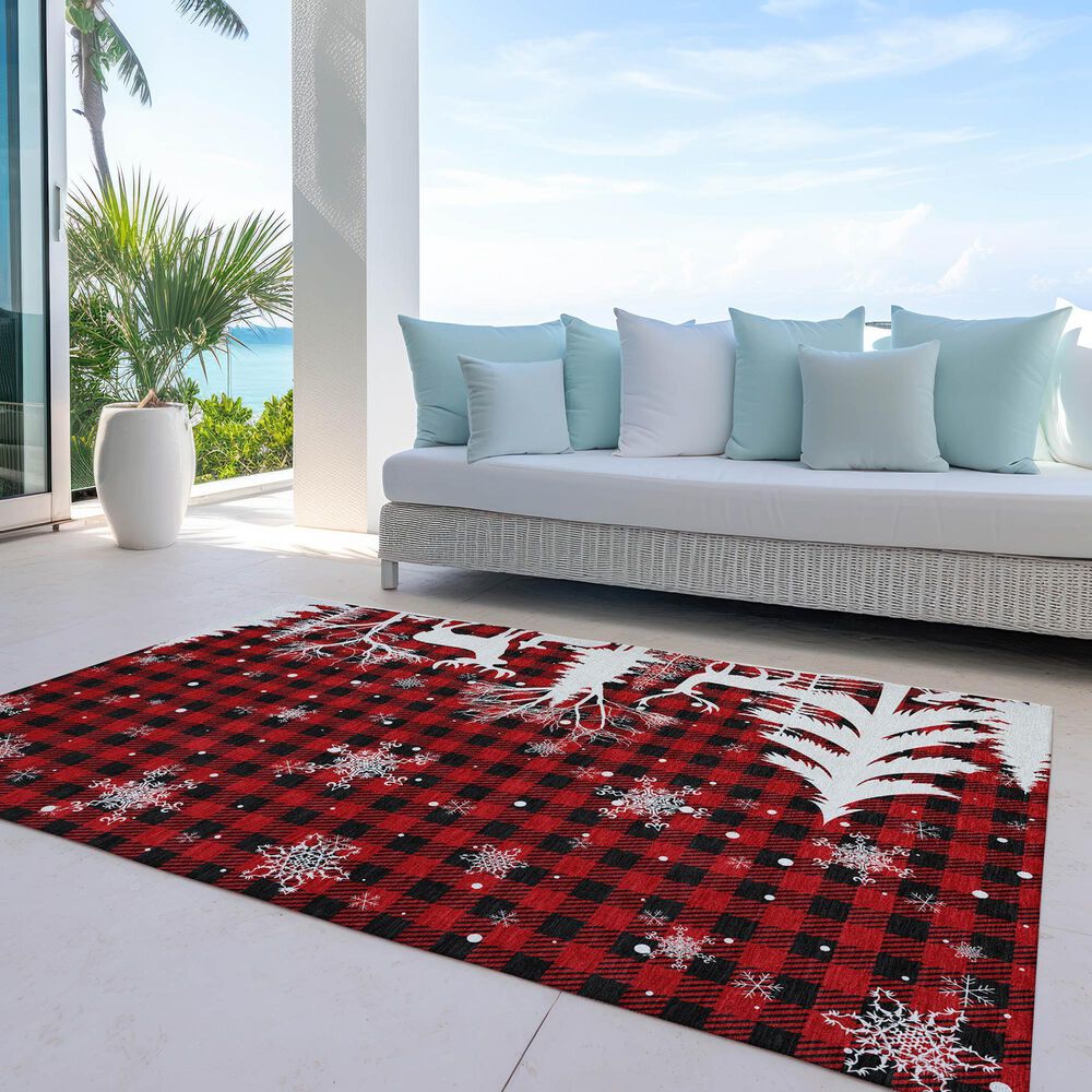 Dalyn Rug Company Wonderland WN32 3&#39; x 5&#39; Red Indoor/Outdoor Area Rug, , large