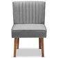 Baxton Studio Alvis Side Chair with Grey Velvet Cushion in Walnut Brown, , large