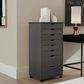 Linon Home Decor Cary 8-Drawer Rolling Cart in Grey, , large