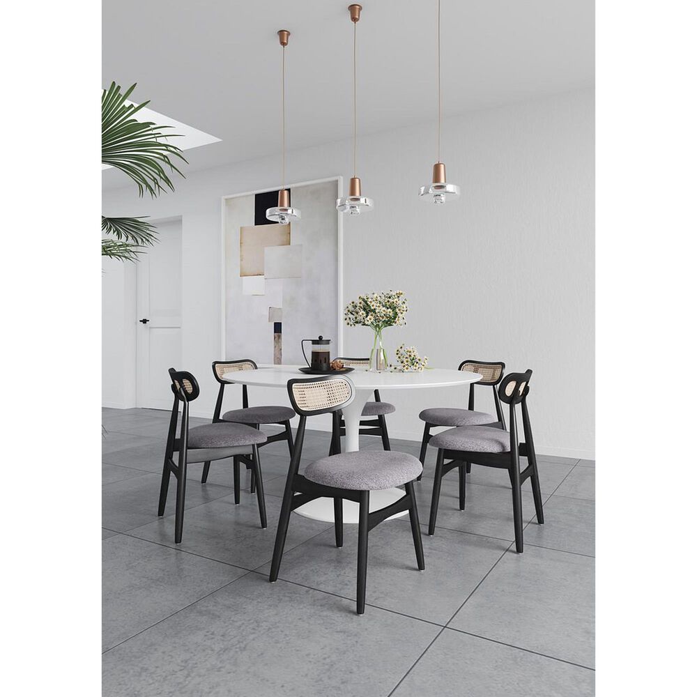 Dayton Colbert Side Chair in Black and Natural &#40;Set of 4&#41;, , large