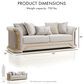 Furniture of America Ospray Stationary Sofa with Accent Pillows in Metallic Taupe, , large