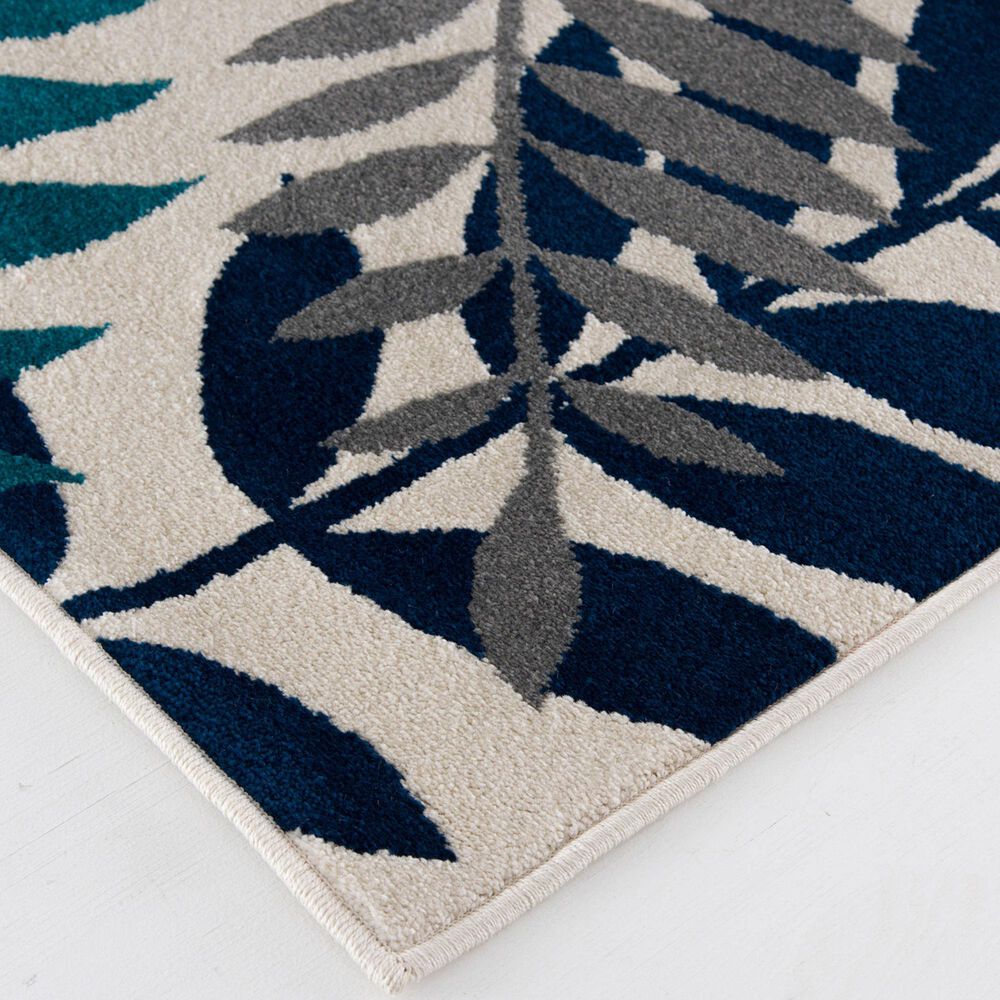 Central Oriental Terrace Tropic Blythew 8&#39;8&quot; x 11&#39;10&quot; Cloud and Metal Area Rug, , large