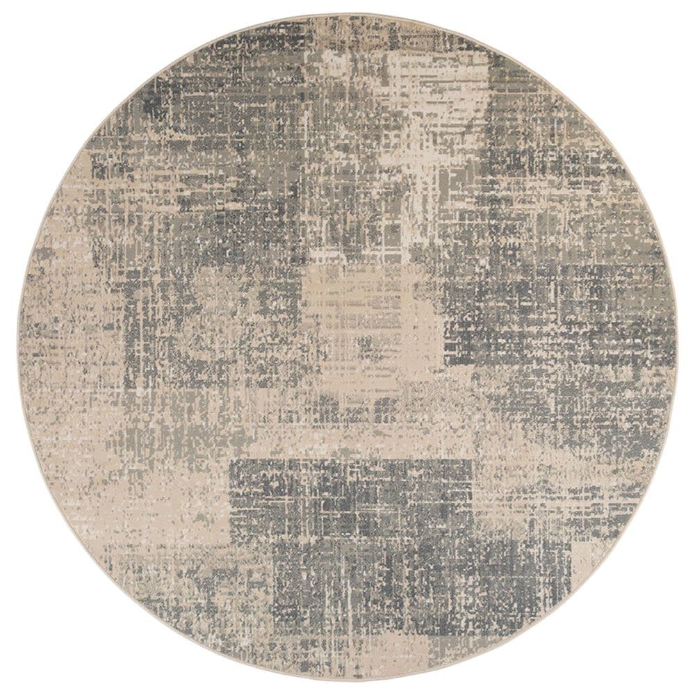Amer Rugs Alpine 7"10" Round Light Blue Area Rug, , large