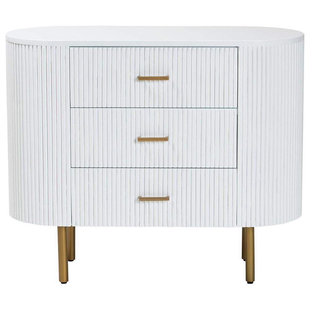 Baxton Studio Beyla 3-Drawer Dresser in White and Gold, , large