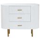 Baxton Studio Beyla 3-Drawer Dresser in White and Gold, , large