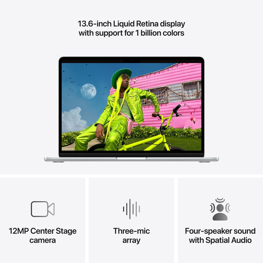 Apple MacBook Air 13-inch Laptop M5 chip - 10 Core CPU - 10 Core GPU - 16GB Memory - 512GB SSD - Silver (Latest Model), , large