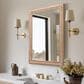 Hearth and Haven Rectangular Wall Mirror with Wood Beading Frame in Antique Natural, , large