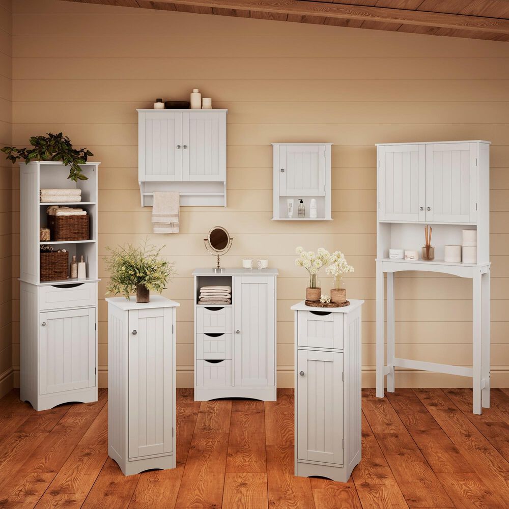RiverRidge Home Ashland 1-Door Floor Cabinet in White, , large