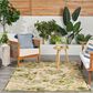 Nourison Aloha ALH17 12" x 15" Ivory and Green Indoor/Outdoor Area Rug, , large