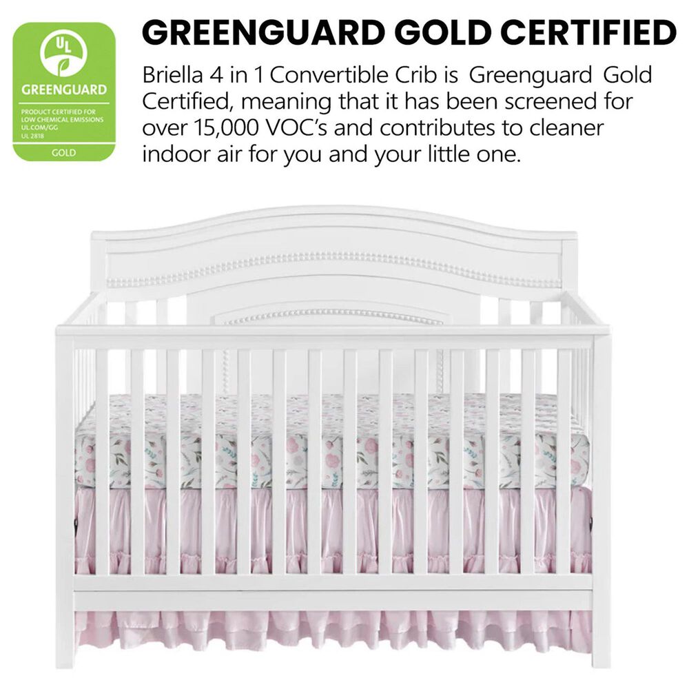Oxford Baby Briella 4-In-1 Convertible Crib in White, , large