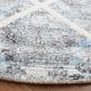 Safavieh Artistry ARR667M 7" Round Ivory and Blue Area Rug, , large