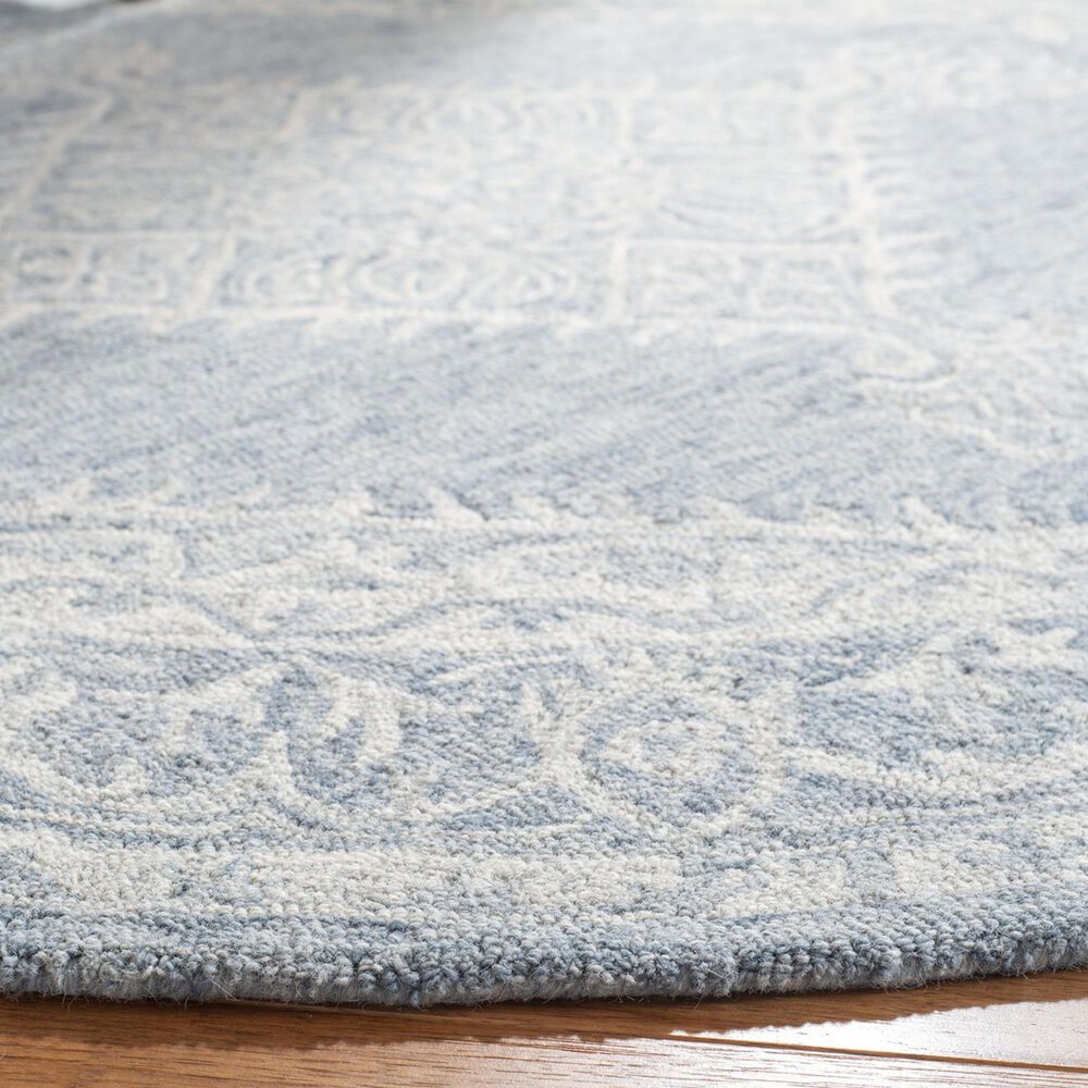 Safavieh Micro-Loop 5&#39; Round Grey Area Rug, , large