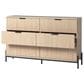 Walker Edison Paris 6-Drawer Dresser in Coastal Oak, , large