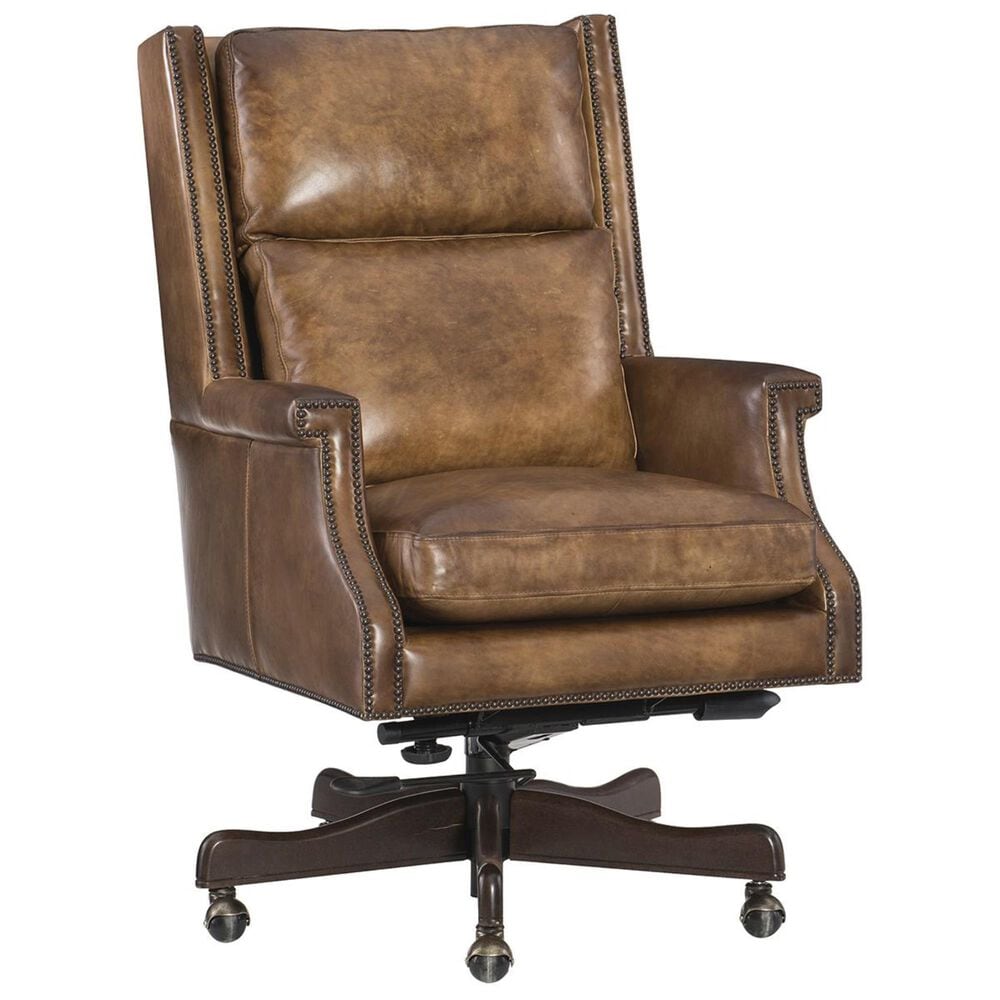 Hooker Furniture Beckett Swivel Desk Chair in Natchez Brown, , large
