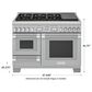 Thermador 48" Pro Grand Commercial Depth Dual Fuel Steam Range in Stainless Steel, , large