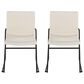 LumiSource Dutchess Side Chair with Cream Velvet Cushion in Black (Set of 2), , large