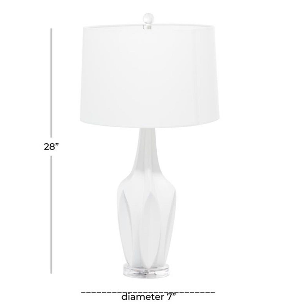 Maple and Jade White Polystone Table Lamp, , large