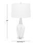 Maple and Jade White Polystone Table Lamp, , large