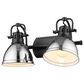 Golden Lighting Duncan 2-Light Bath Vanity in Matte Black and Chrome, , large