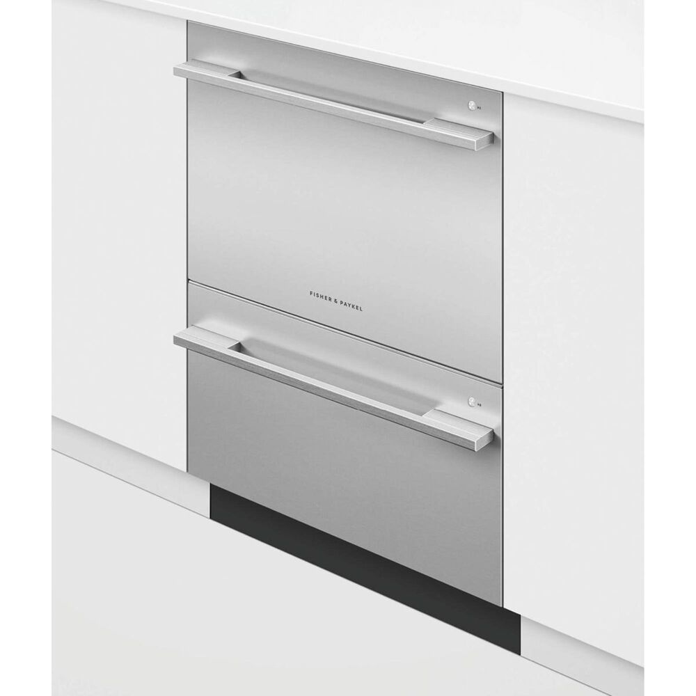 Fisher &amp; Paykel Built-In Tall Double Drawer Dishwasher in EZKleen Stainless Steel, , large