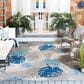 Safavieh Cabana CBN831F 8" x 10" Grey and Blue Indoor/Outdoor Area Performance Rug, , large