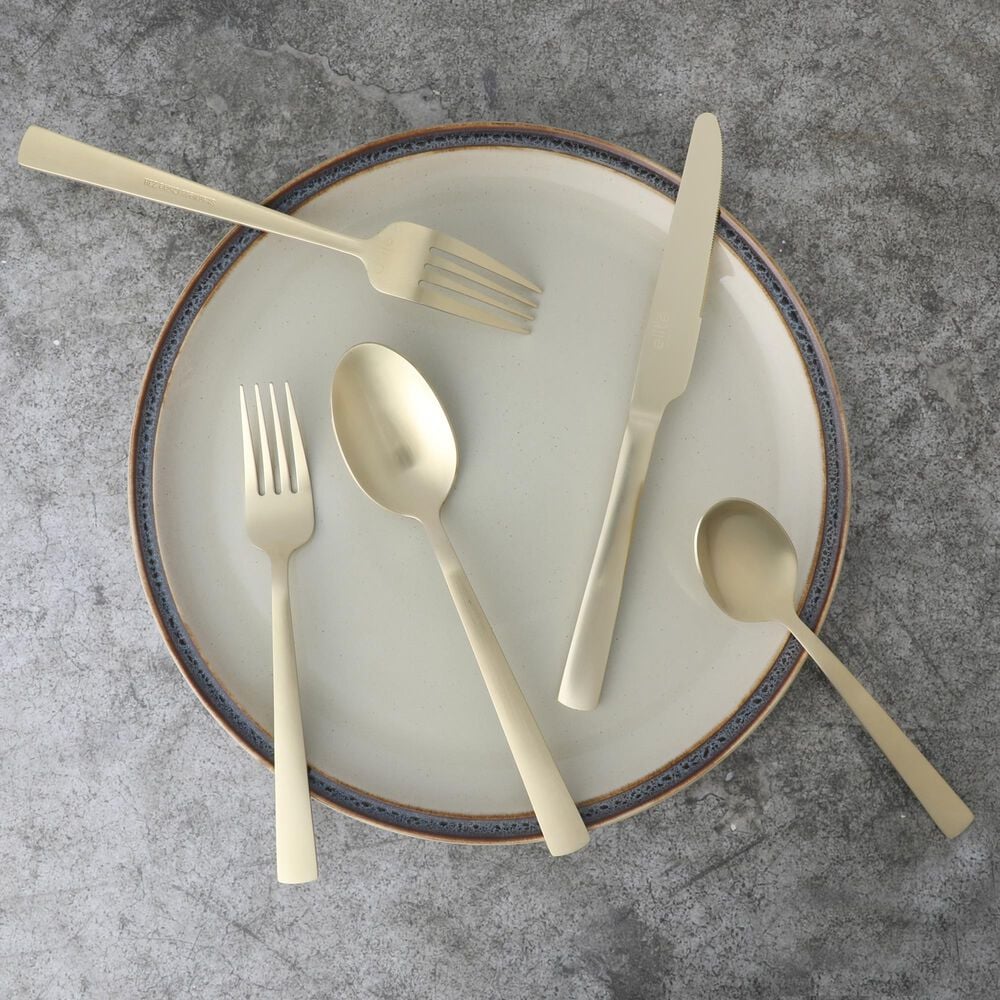 Gibson Overseas, Inc Earlston 20-Piece Flatware Set in Champagne Gold, , large