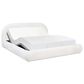 Jennifer Taylor Home Archie Puffy Grounded Queen Upholstered Platform Bed in Almond White, , large