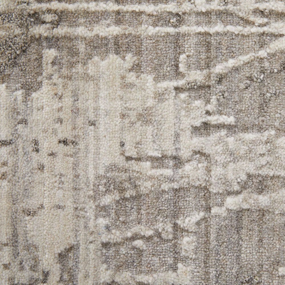 Feizy Eastfield 69A5F 2&#39;6&quot; x 10&#39; Gray and Beige Runner, , large