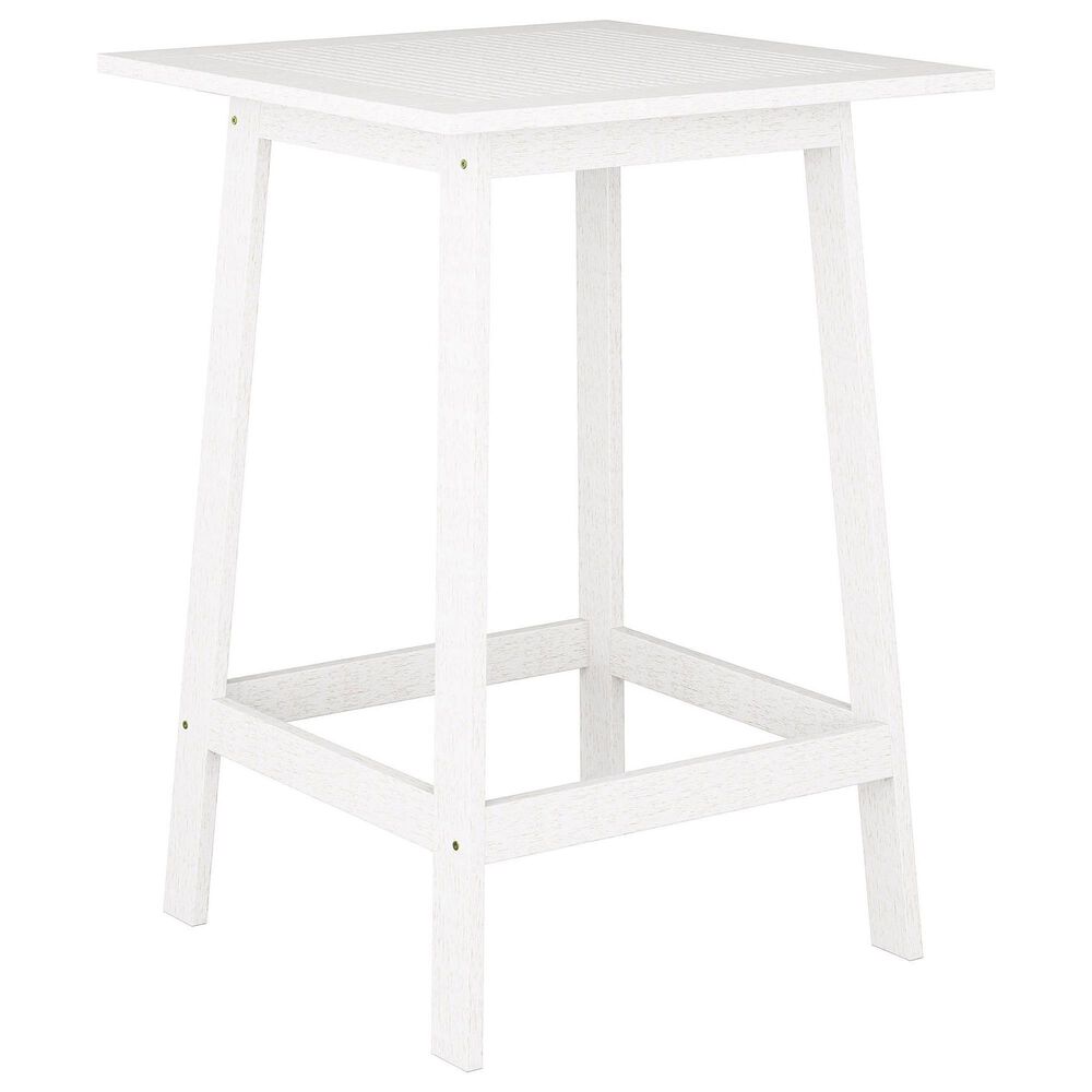 CorLiving Miramar 5-Piece Patio Pub Table Set in White, , large