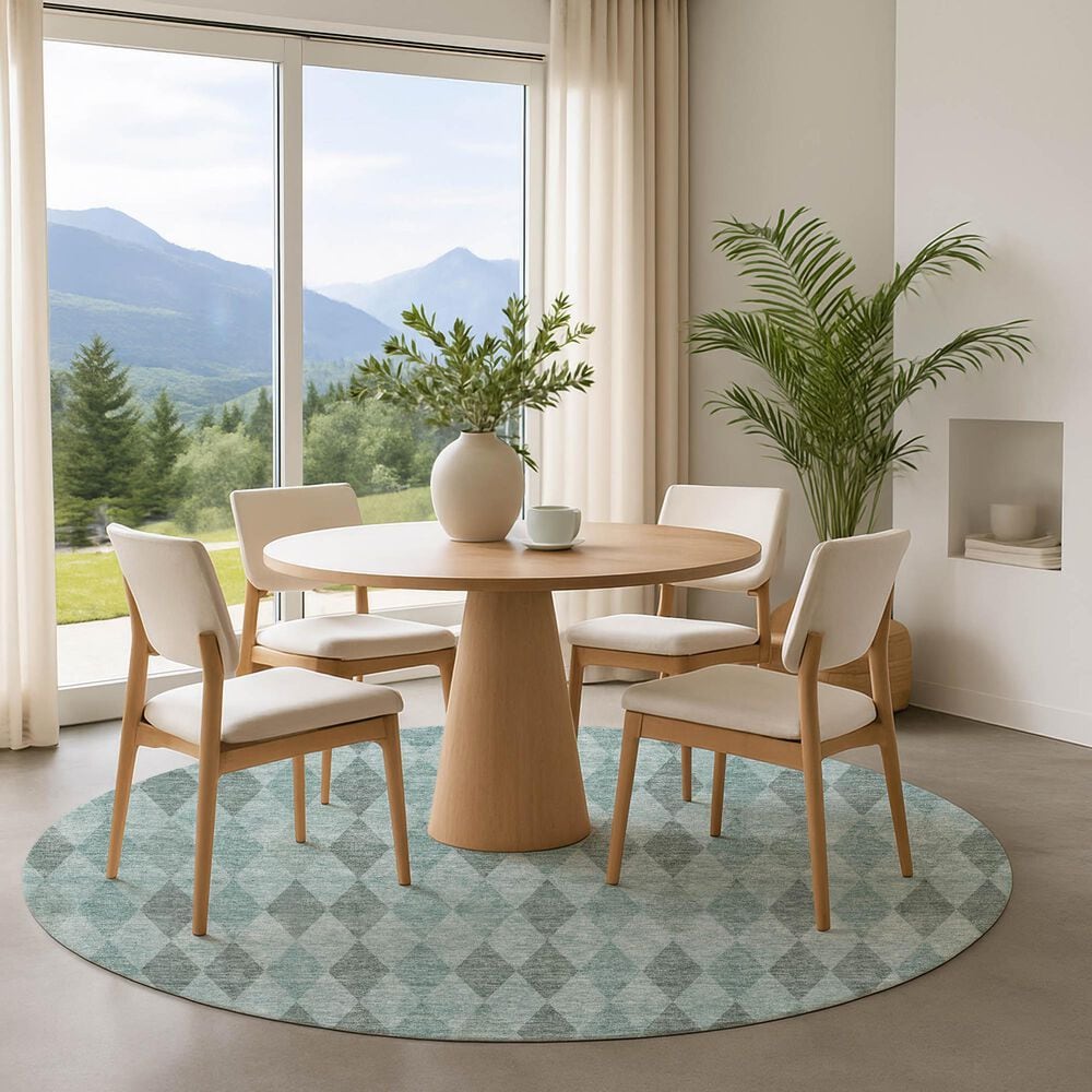 Dalyn Rug Company The Reserve TR2 Teal 8&#39; Round Indoor/Outdoor Area Rug, , large