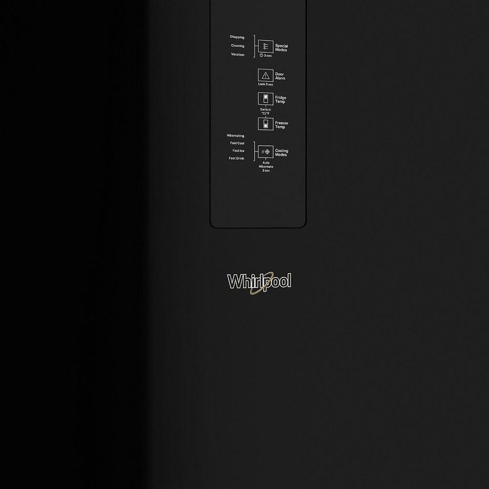 Whirlpool 12.9 Cu. Ft. Counter-Depth Wide Bottom-Freezer Refrigerator in Black, , large