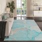 Dalyn Rug Company Odyssey OY7 Teal 9" x 12" Area Rug, , large