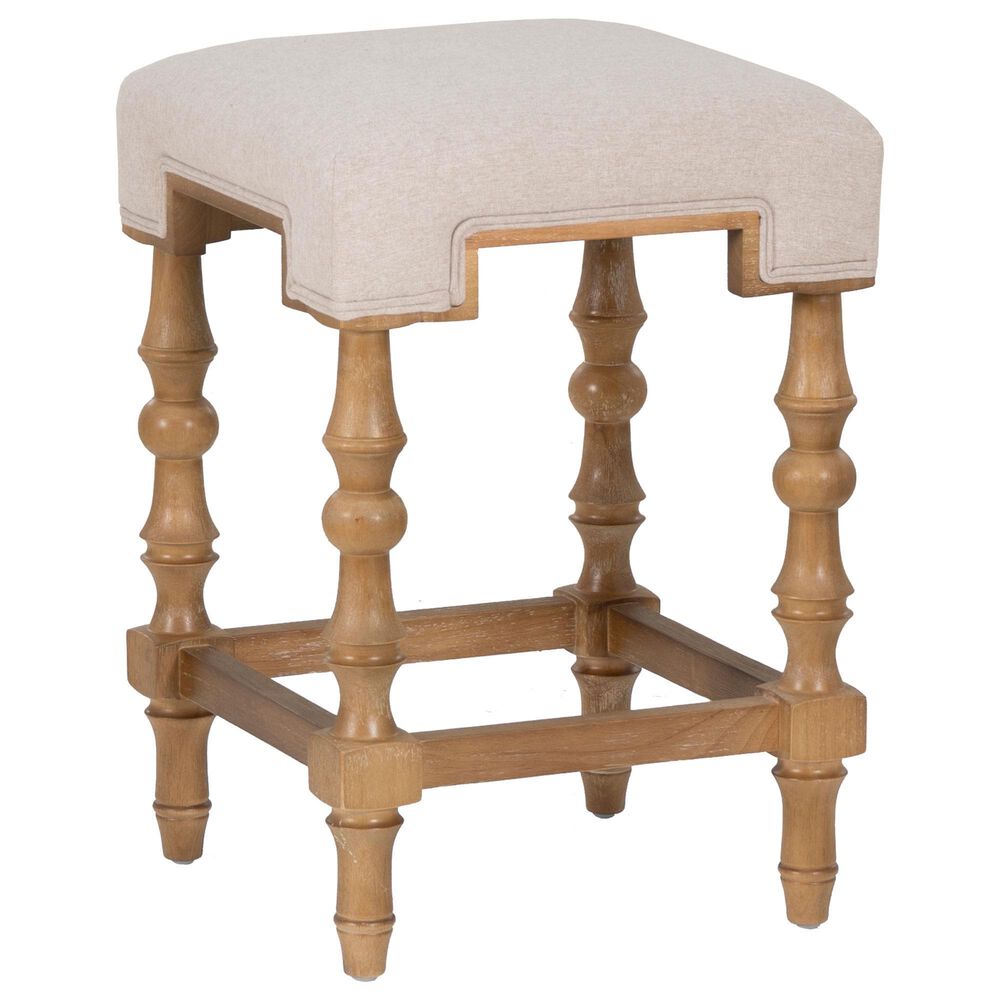 Linon Home Decor Shelly Backless Counter Stool in Brown, , large