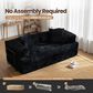 HOMLUX 80" Convertible Modular Sofa Bed in Black, , large